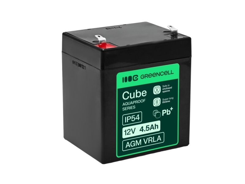 Green Cell AGM12V4-5AH-H, Blybatterier (VRLA), 12 V, 1 stk, Sort, 4,5 At, 5 År