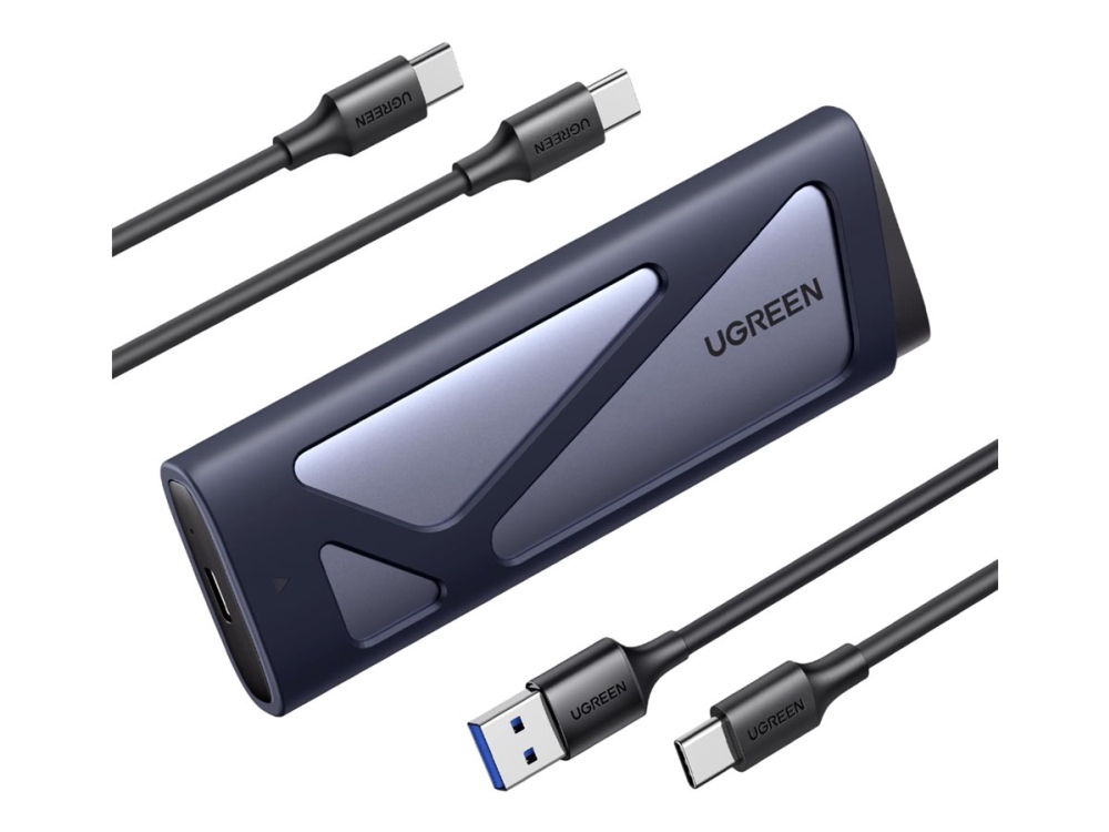 Ugreen - Lagringspakning - 10 Gbps, Aluminum - M.2 - M.2 Card (Pcie Nvme & Sata) - Usb 3.2 (Gen 2)
