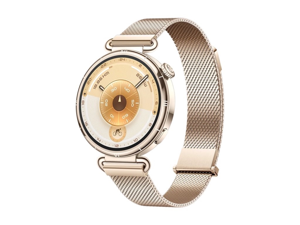 Huawei Watch GT 6 - 41 mm - rostfritt stål - smart klocka med milanese-rem - guld - handledsstorlek: 130-190 mm - display 1.32 - Bluetooth 6.0 BR/EDR + BLE, NFC - 37.5 g - guld | Sport & Träning - Pulsklockor & Smartwatches - Smartklockor | GameStuff