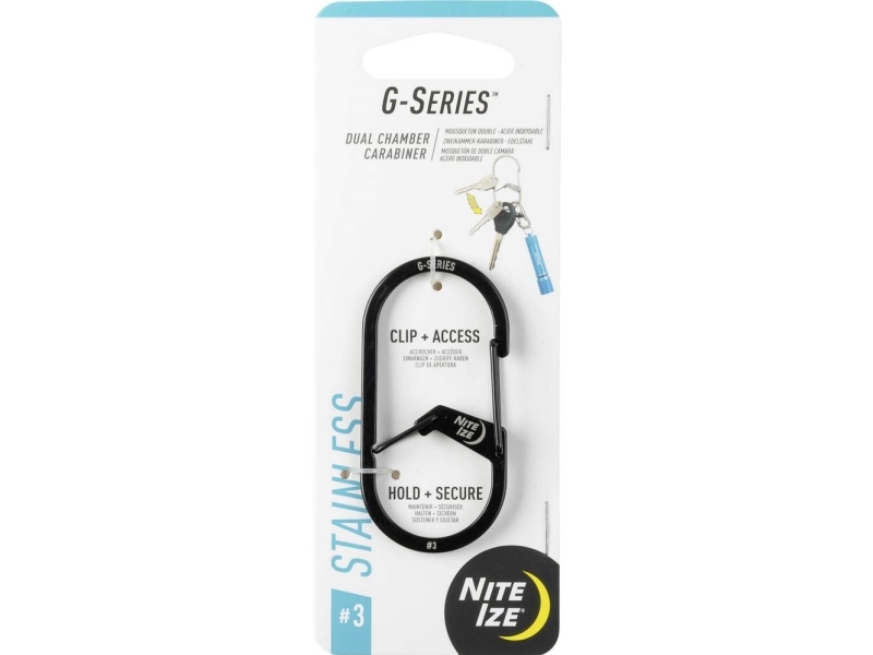 Nite Ize Schlüsselkarabiner Ni-Gs3-01-R6 Schwarz 1 Stück