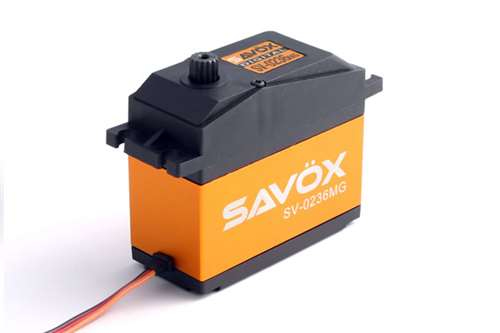 Savox SV-0236MG, Servo, Metalli, Musta, Oranssi