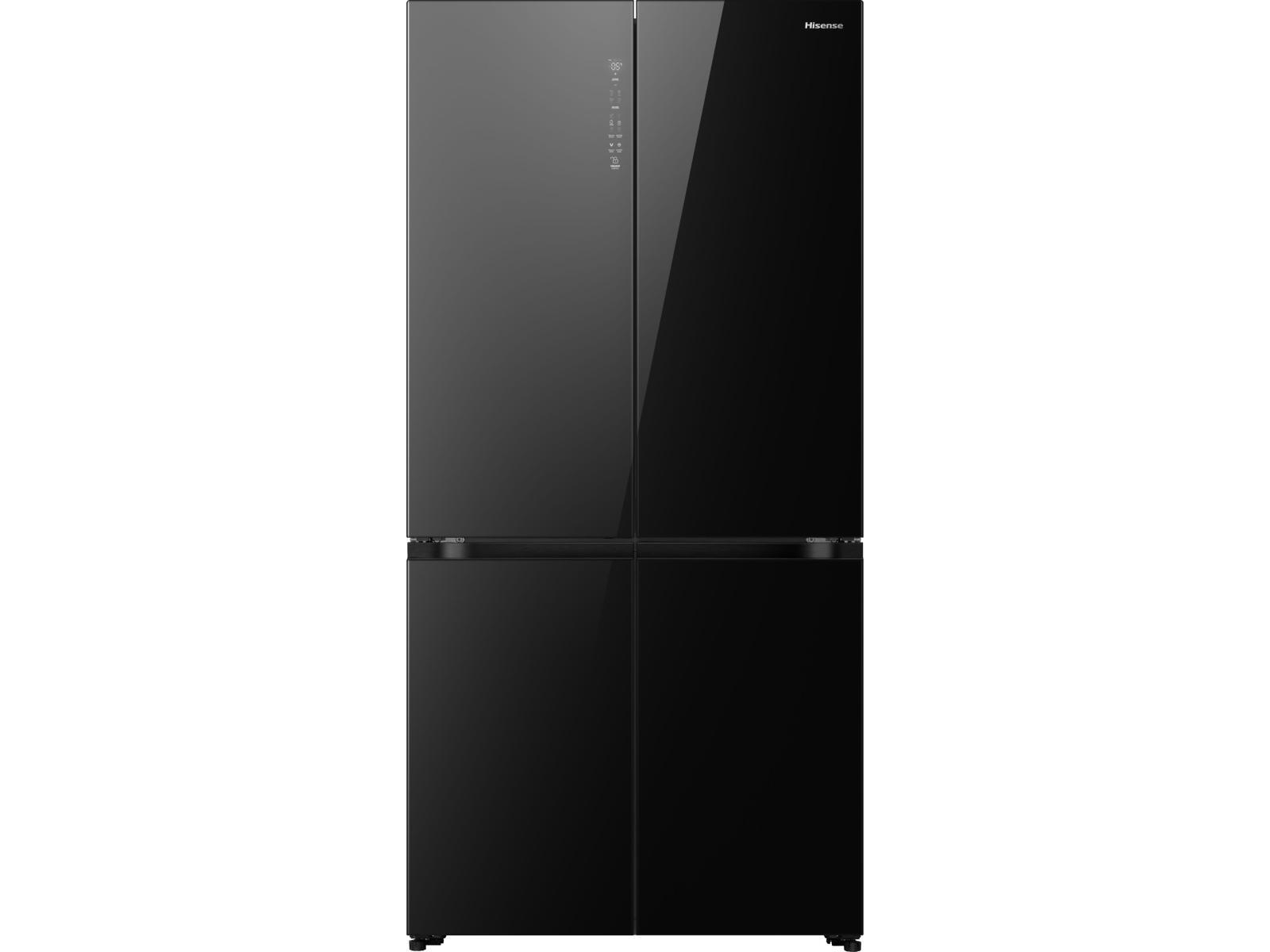 Hisense RQ768N4GBE, Fristående, Flera dörrar, Svart, Black Glass, Röra, LED | Vitvaror - Kyl & Frys - Side-by-Side | GameStuff