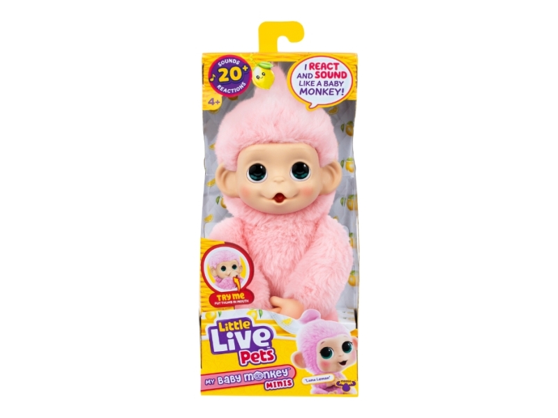 LITTLE LIVE PETS MY BABY MINI MONKEY PINK LEMONZ | Andra leksaksmärken - L-O - Små levande husdjur | GameStuff