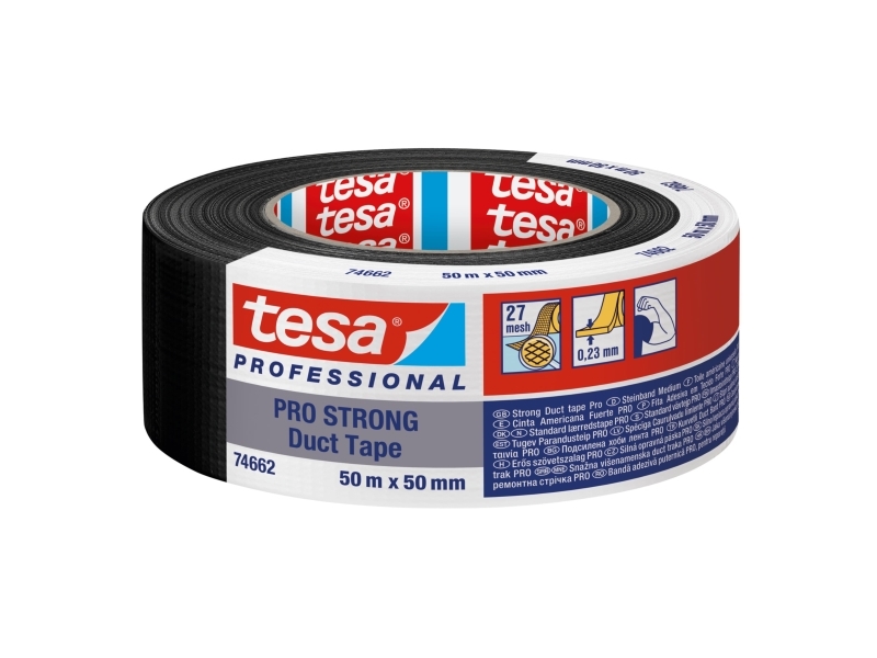 Segeltuchband Tesa 74662, 50 Mm X 50 M, Schwarz