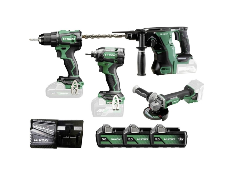 HIKOKI KIT 18V KC18DEWHZ (DS18DE+WH18DC+G18DBL+DH18DBL) 3x5,0Ah VÄSKA | Hälsa - Tillbehör - Sportväskor | GameStuff