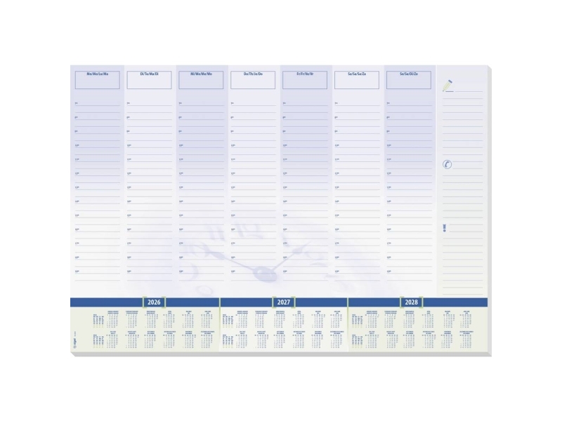 Sigel H6350 Skriveunderlag Ugeplan, Dagsplan Hvid, Blå (B X H) 59.50 Cm X 41 Cm