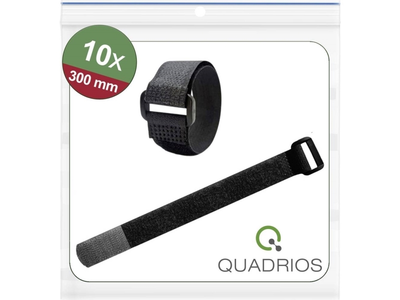 Quadrios 25CA572 Koukku ja silmukka kaapelinside niputtamiseen Liima ja silmukkaosa L x S (25CA572)