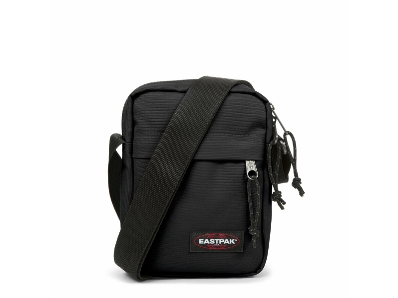 Eastpak The One, Unisex, Lille håndtaske med flap, Sort, Lynlås, Baglomme, Frontlomme, Sort
