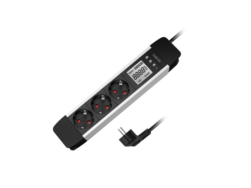 LogiLink Uttag 3-polig 16A Svart 1,4 m | Stickproppar och uttag | GameStuff