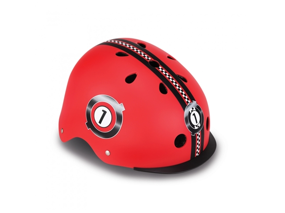Globber Elite Lights Helm Für Kinder, Rot, Größe: Xs-S 48-53 Cm (507-102)