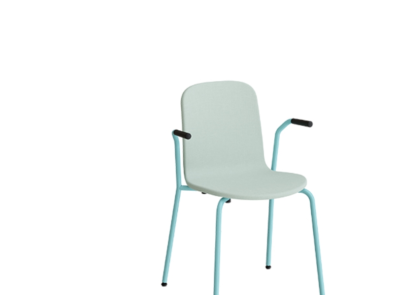 Stol Add 5901 med armstöd Helklädd i aluminiumgrå textil, aluminiumgrå stomme | Baby & barn - Möbler - Stolar | GameStuff