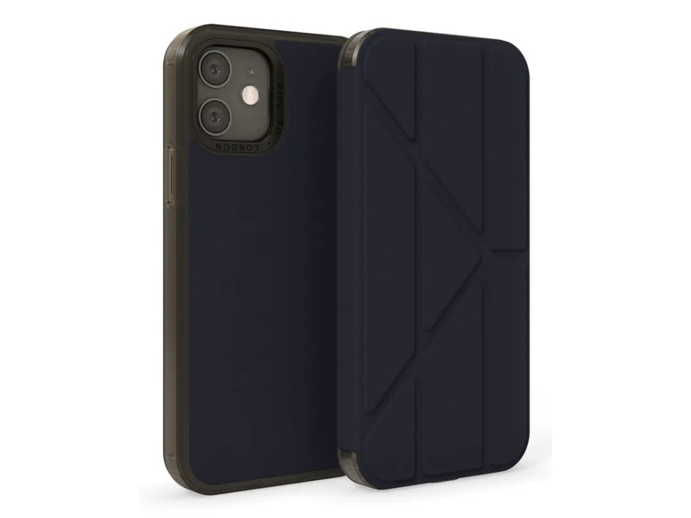 Tasche Pipetto Origami Folio Für Iphone 12 Pro Max - Dunkelblau