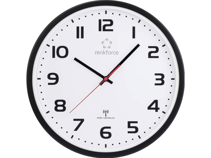 Renkforce Rf-6826036 Wanduhr 320 Mm X 45.5 Schwarz (Rf-6826036)