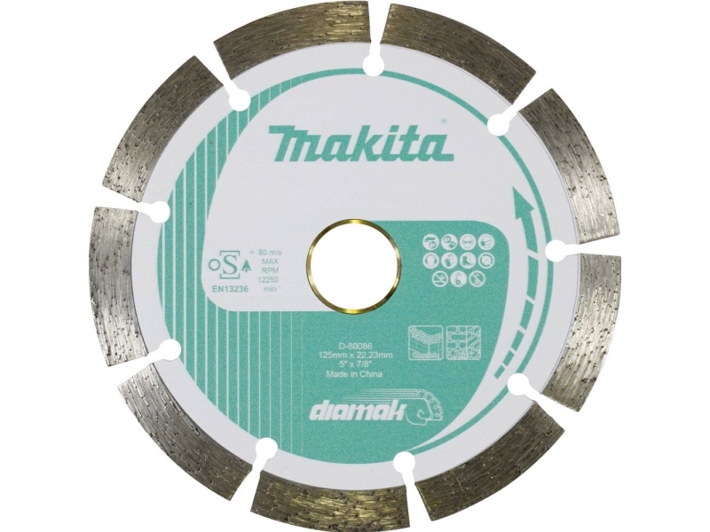 MAKITA DIAMOND TARGET 125x22.23mm SEGMENT (TØR) BETON, BRICK, MARMUR