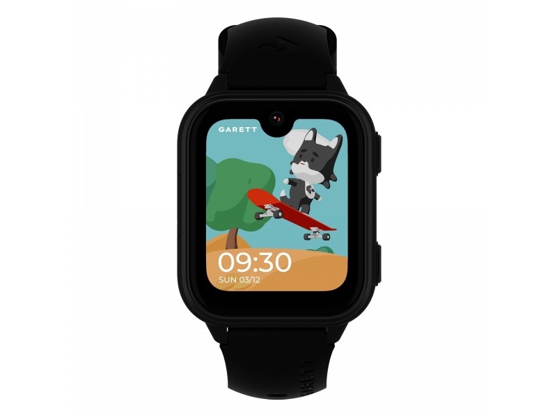 Älykello liettualaisella valikolla Garett Kids Vibe 4G Musta