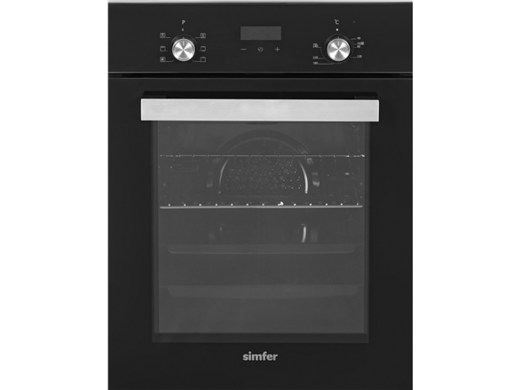 Simfer Oven 4207Dersp.1 47 L Multifunctional Manual Pop-Up Knobs Height 59.5 Cm Width 45 Cm Black 4207Dersp.1 (8683770141177)