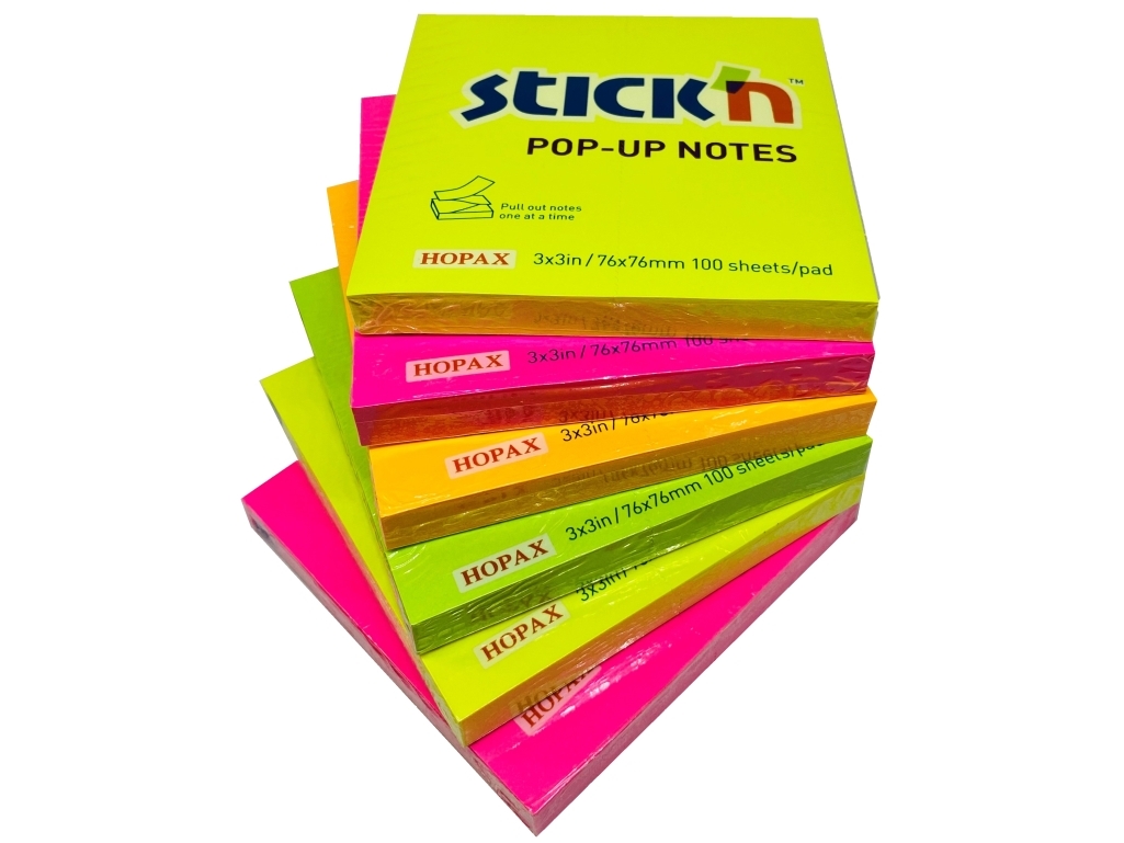Stick'n Stick'n Z-Noteskub 6st 76x76mm 100 Blad Assorterat Neon 4712759907528 Modsvarer: N/A