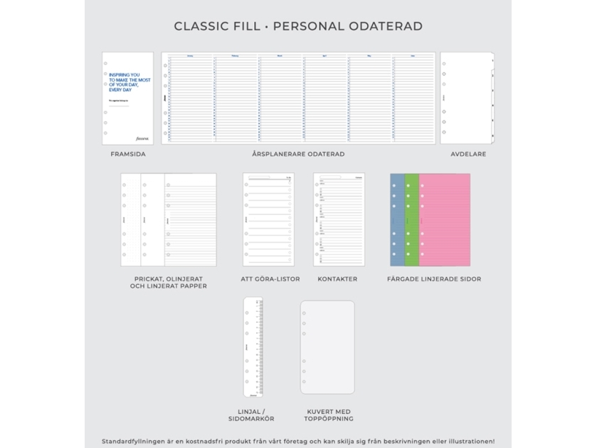 Filofax Metropol Personal, Svart, 135 mm, 187 mm | Kontorsmaterial - Kontorstillbehör - Övriga | GameStuff