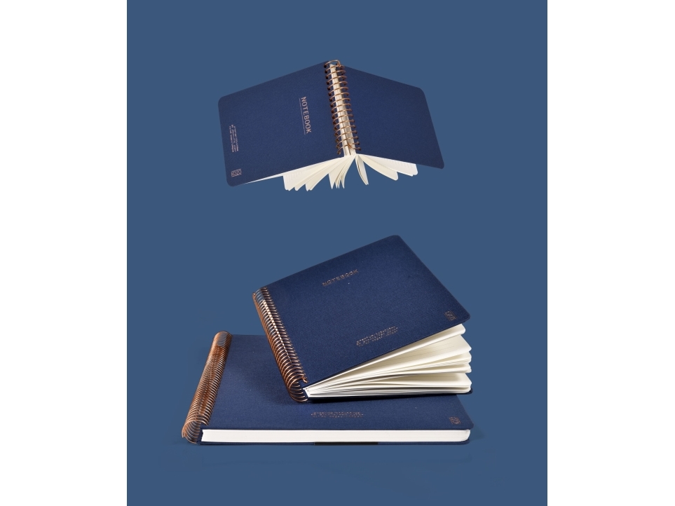 KOZO Kvadreret Notesbog A5 Premium Navy - (6 stk.)