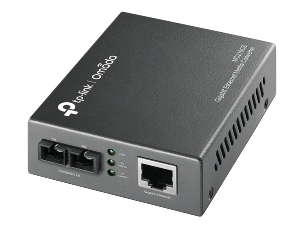 TP-Link MC210CS - Fibermediekonverterare - 1GbE - 1000Base-FX, 1000Base-T - RJ-45 / SC enkelläge - upp till 15 km - 1310 nm - för P/N: TL-MC1400, TL-SG3210XHP-M2 V2.6, TL-SG3452XP V1 | Datortillbehör - Nätverk - Övriga tillbehör | GameStuff