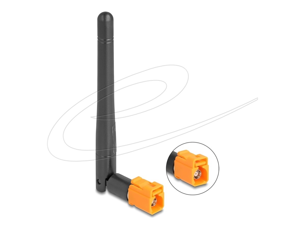 Delock Wifi 6 Antenne Fakra M Buchse 2,5 - 3,0 Dbi Omnidirektional Mit Kippgelenk Schwarz, 3 Dbi, 2.4 - 2.5, 5.15 - 5.875 Ghz, 50 Ohm, Wi-Fi 6 (802.1