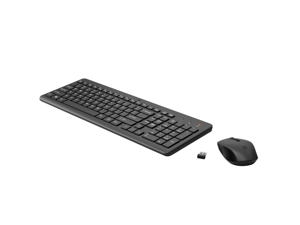 HP 330 - Sæt med mus og tastatur - trådløs - 2.4 GHz - Fransk - sort