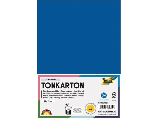 Karton 50X70 Cm 220 G 10 Ark Kongeblå
