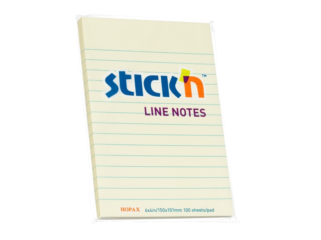 Anteckningsblock FSC 152x101 100 blad linjerat pastellgult | Papper & Emballage - Block & Post-It - Block | GameStuff