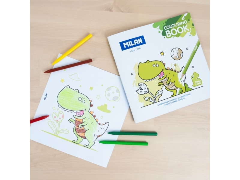 MILAN Målarbok Dinosaurier | Leksaker - Kreativitet - Rittning och målning | GameStuff