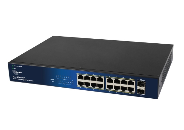 Allnet 211783, Ikke Administreret, L2, Gigabit Ethernet (10/100/1000), Strøm Over Ethernet (Poe)