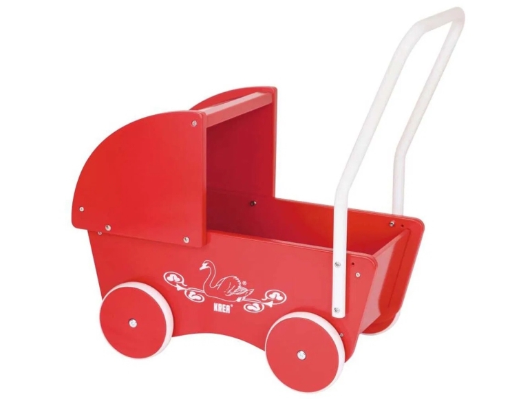Krea Dockvagn i trä, röd | Leksaker - Figurer & Dockor - Dockvagnar | GameStuff