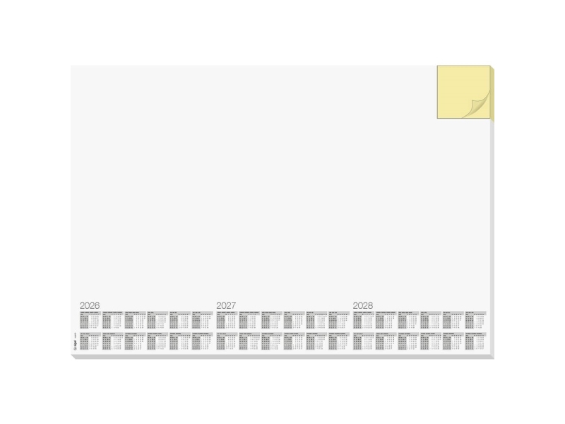Sigel Schreibtischunterlage Memo 2026/2027/2028 Weiß Papier 59,5 X 41,0 Cm, 30 Blatt
