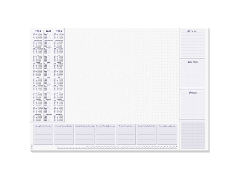 Sigel H6355 Skriveunderlag Ugeplan Hvid (B X H) 59.50 Cm X 41 Cm