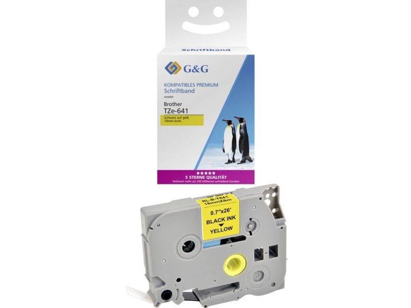 G&G Schriftband Kompatibel Mit Brother Tze-641