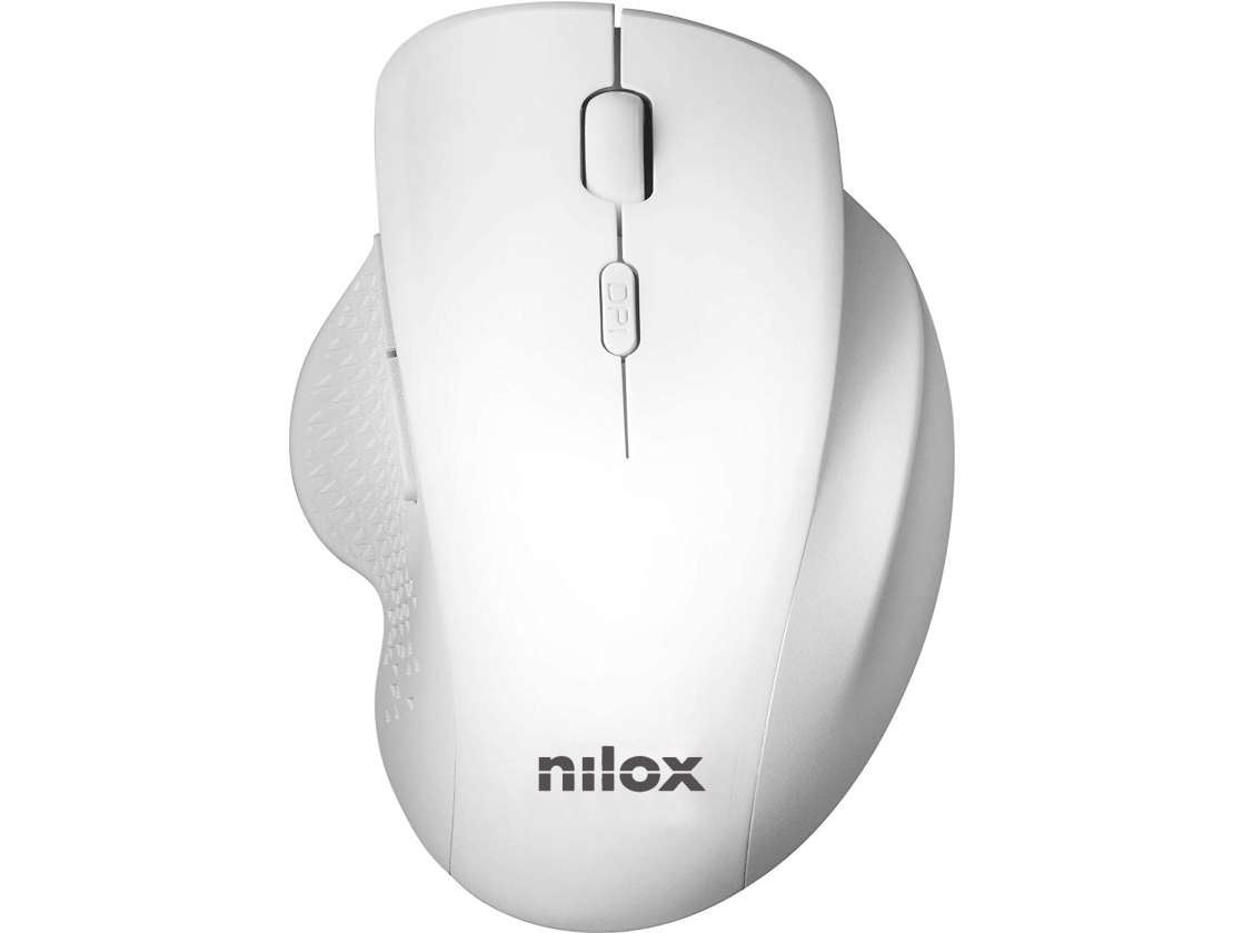 Nilox Nxmowi3002, Optisch, Rf Wireless, 3200 Dpi, Silber, Weiß