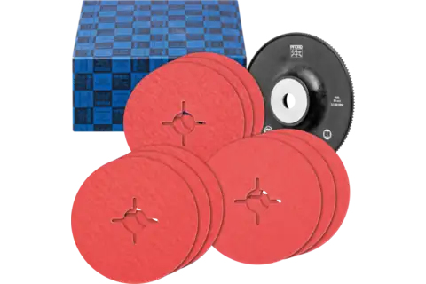 Pferd Fibre Disc Set, 12,5 Cm, 1 Stk