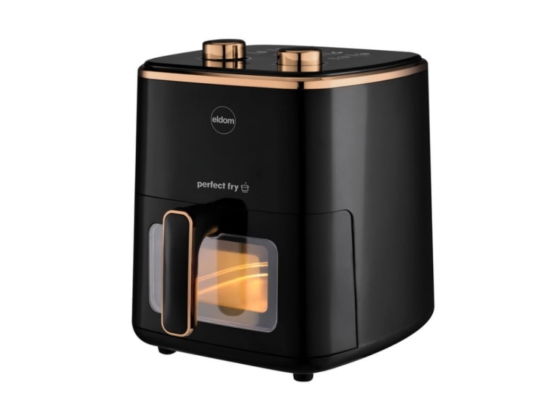 Eldom Fritta Fettfreie Fritteuse, Fassungsvermögen 5,0 L, Einstellbare Temp., Born, 1500 W