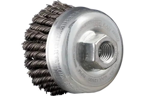 Pferd Cup Brushes Knotted, Full Cable 2 Rows, With Thread, 6,5 Cm, 1 Stk