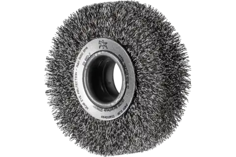 Pferd Wheel Brushes Crimped, Wide, Universal Use, With Hole, 8 Cm, 1 Stk