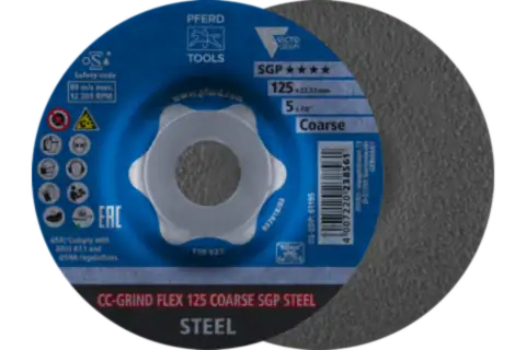 Pferd Cc-Grind Grinding Discs Flex Sgp Steel, 12,5 Cm, 10 Stk