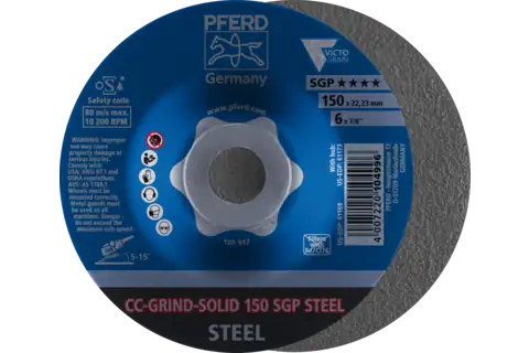 Pferd Cc-Grind Grinding Discs Solid Sgp Steel, 15 Cm, 10 Stk