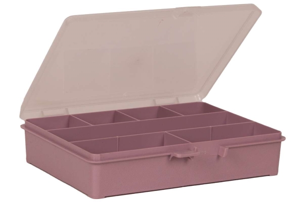 Aufbewahrungsbox Mit 7 Fächern 40X17.9X15.1Cm, Dunkelrosa