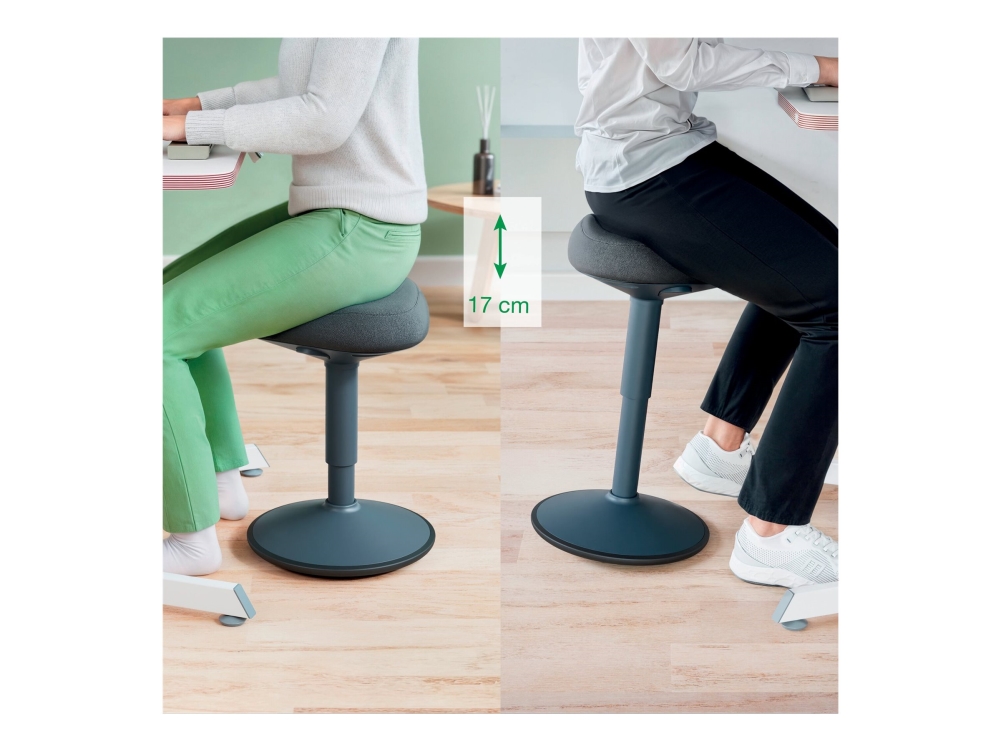 Leitz Ergo Active Balancestol Med Komfortsæde Mørkegrå