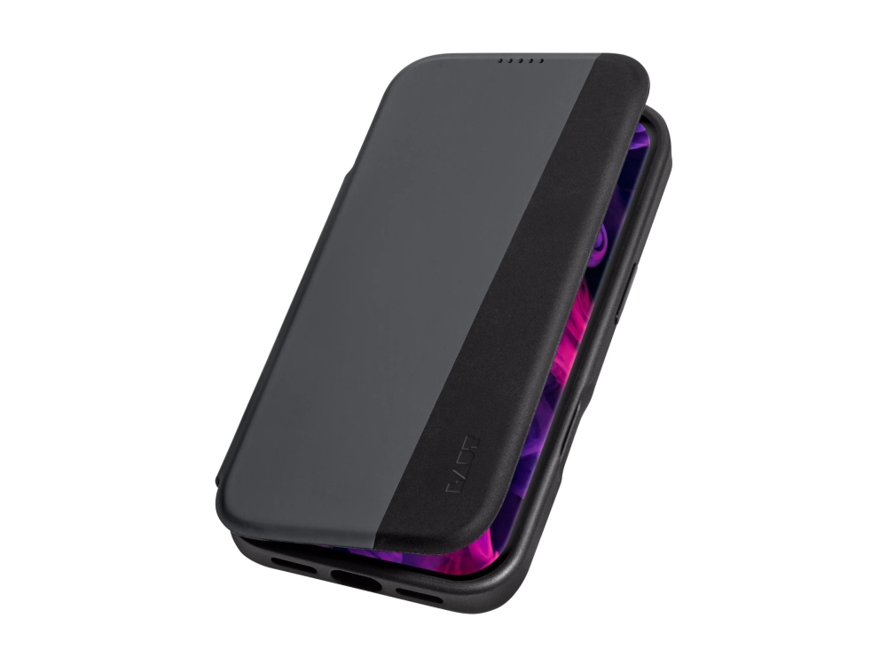 Laut Magfolio - Flipomslag Til Mobiltelefon - Magsafe-Kompatibilitet - Polyuretan-Læder, Polykarbonat, Termoplastisk Polyuretan (Tpu), Magnet - Sort