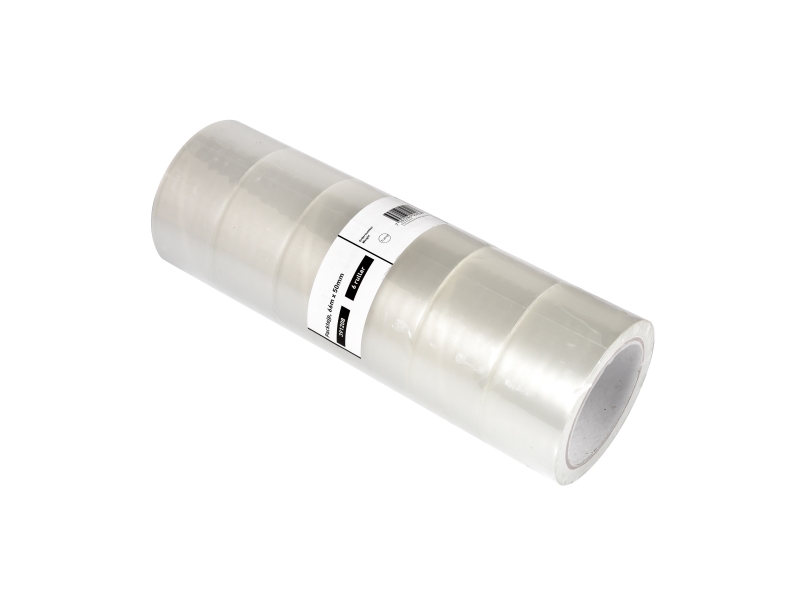 Pakketape 66mx50mm Transparent PP - (6 stk.)