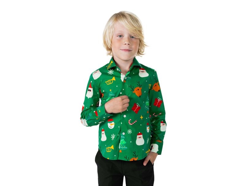 Grünes Weihnachtsshirt Für Jungen
