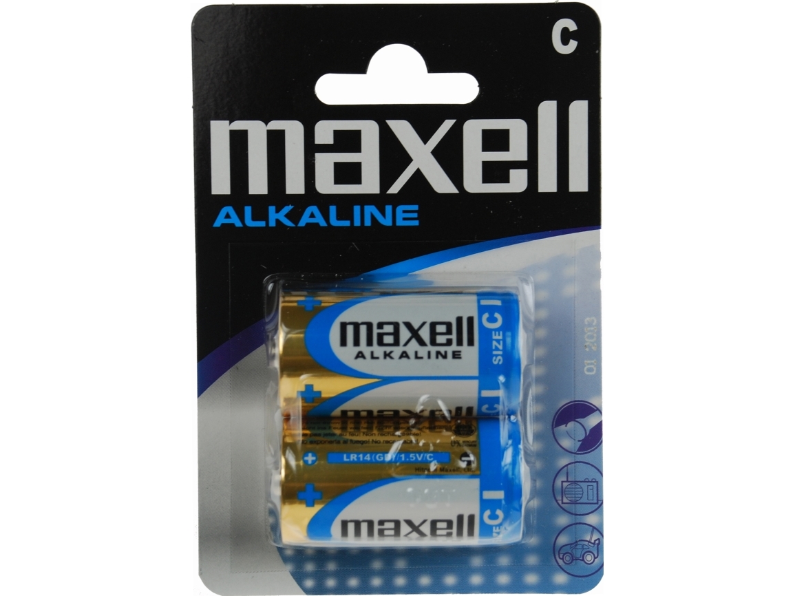 Maxell 162184 Haushaltsbatterie Einwegbatterie Lr14 Alkaline 2 Stück