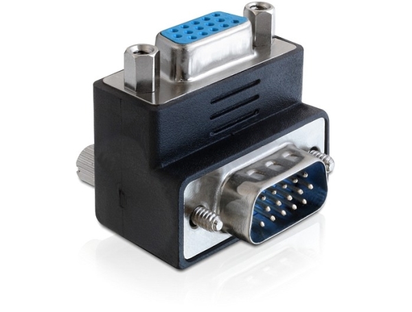 Mercodan - Vga-Adapter - Hd-15 (Vga) (Stecker) Auf Hd-15 (Vga) (Buchse) - 90°-Stecker