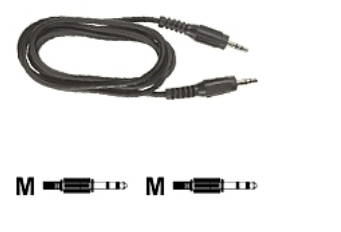 Audio Mini Jack Kabel 20,0M, Mini Jack Han/Han, Sort.
