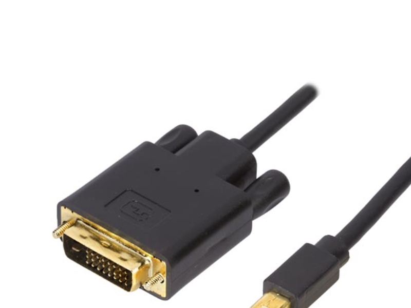 Mercodan 932508, 3 M, Dvi, Mini Displayport, Hanstik, Hanstik, Guld